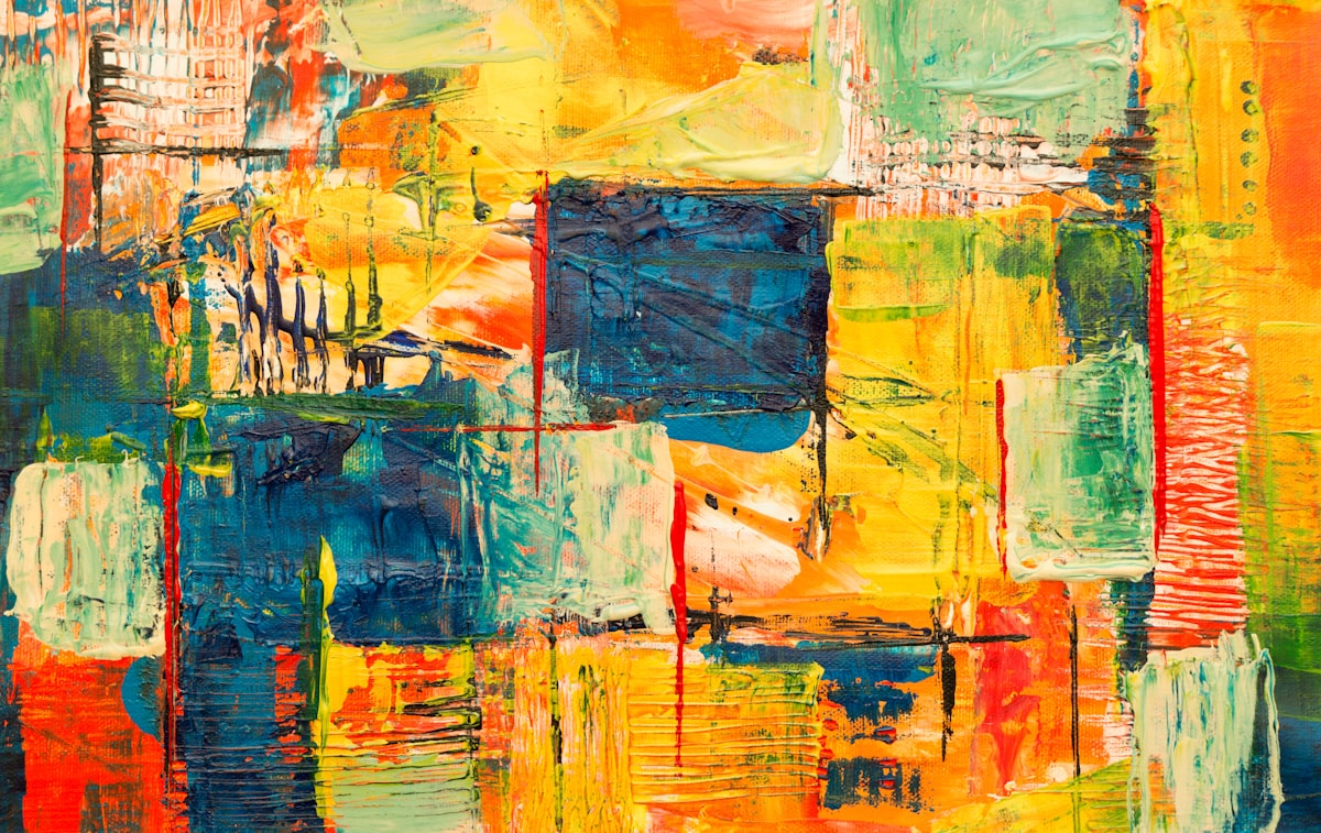 Bold abstract hand painted oil painting on canvas timeless wall art
