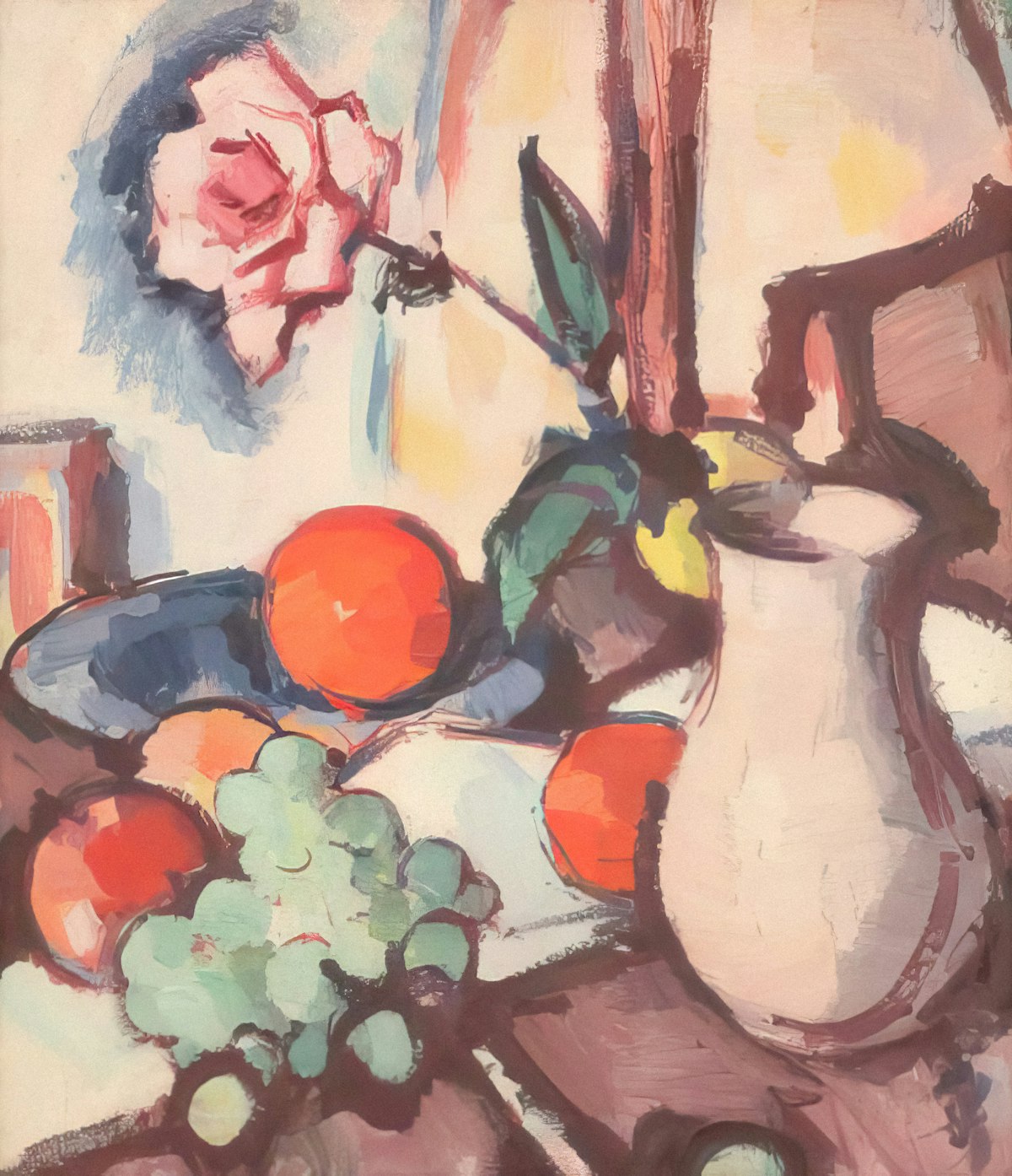 Romantic still life with rose and fruits Valentine's Day custom portrait gift