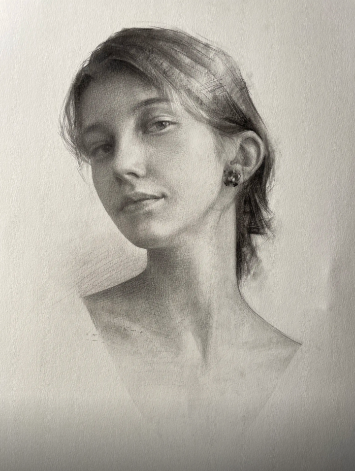 Custom graphite pencil portrait from photo - gallery image 1