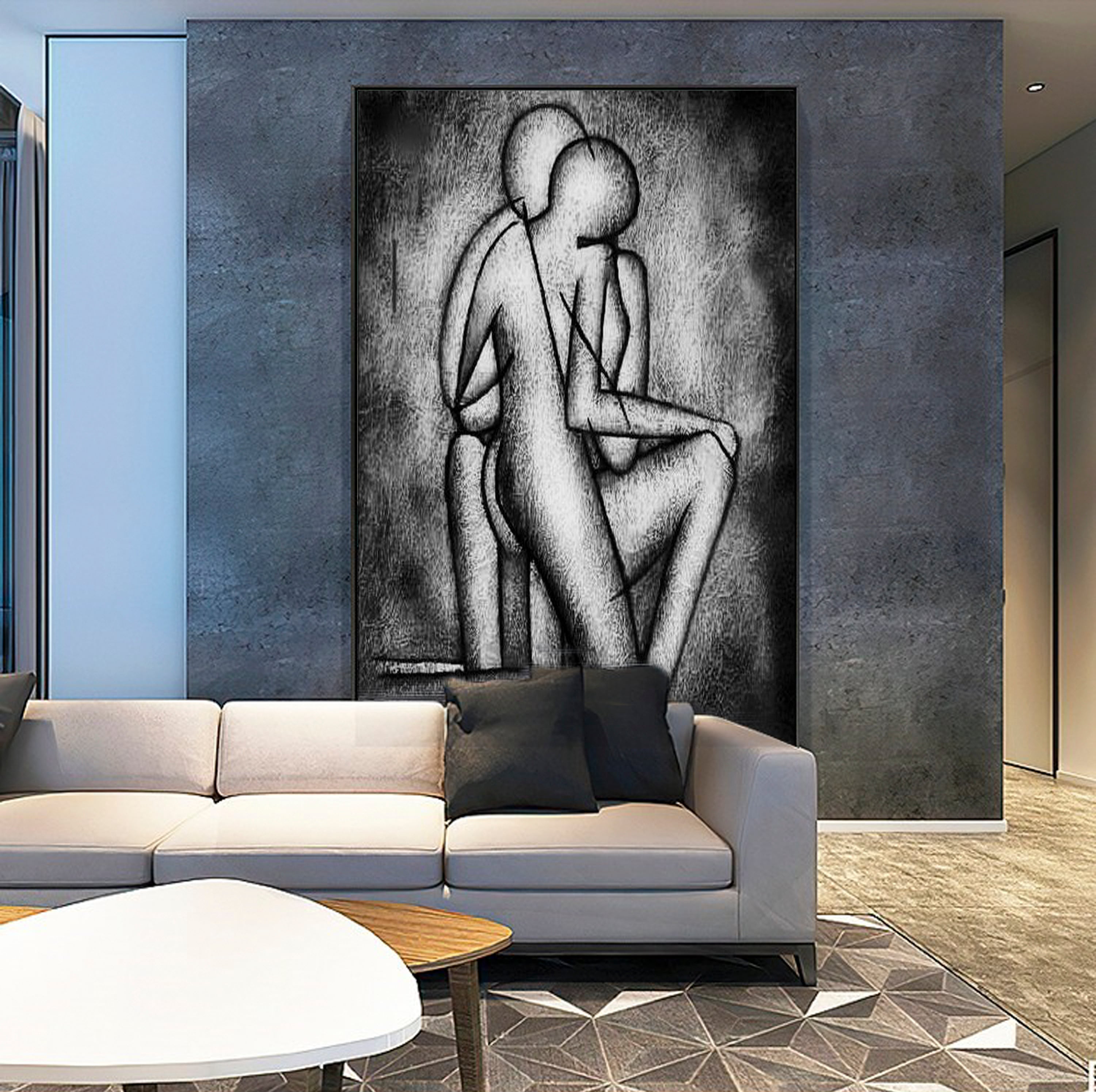 Figures in the Dark Painting