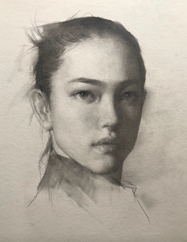 Custom charcoal portrait from photo - gallery image 4