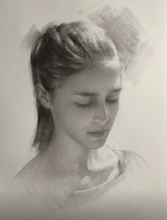 Custom charcoal portrait from photo - gallery image 5