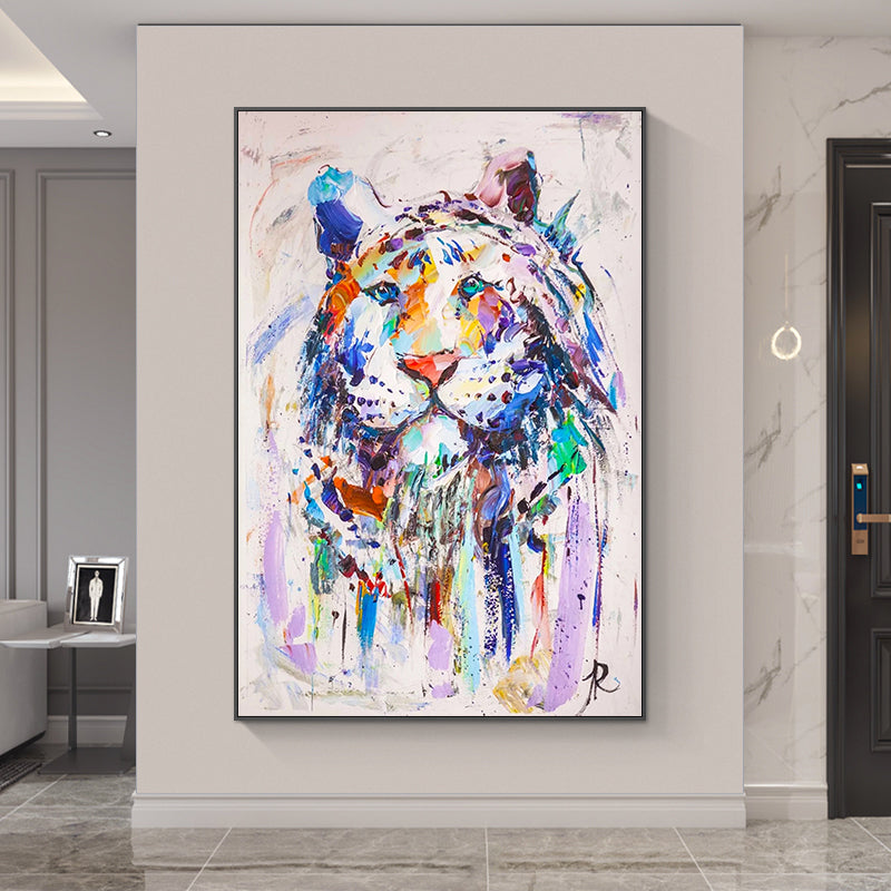 The Colored Tiger Painting