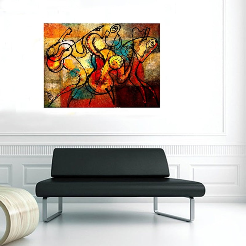 Abstract Musicians Painting