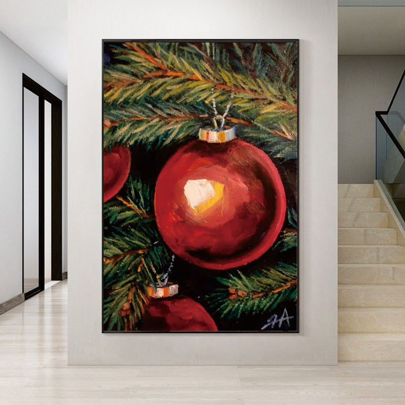 The Red Christmas Bauble Painting