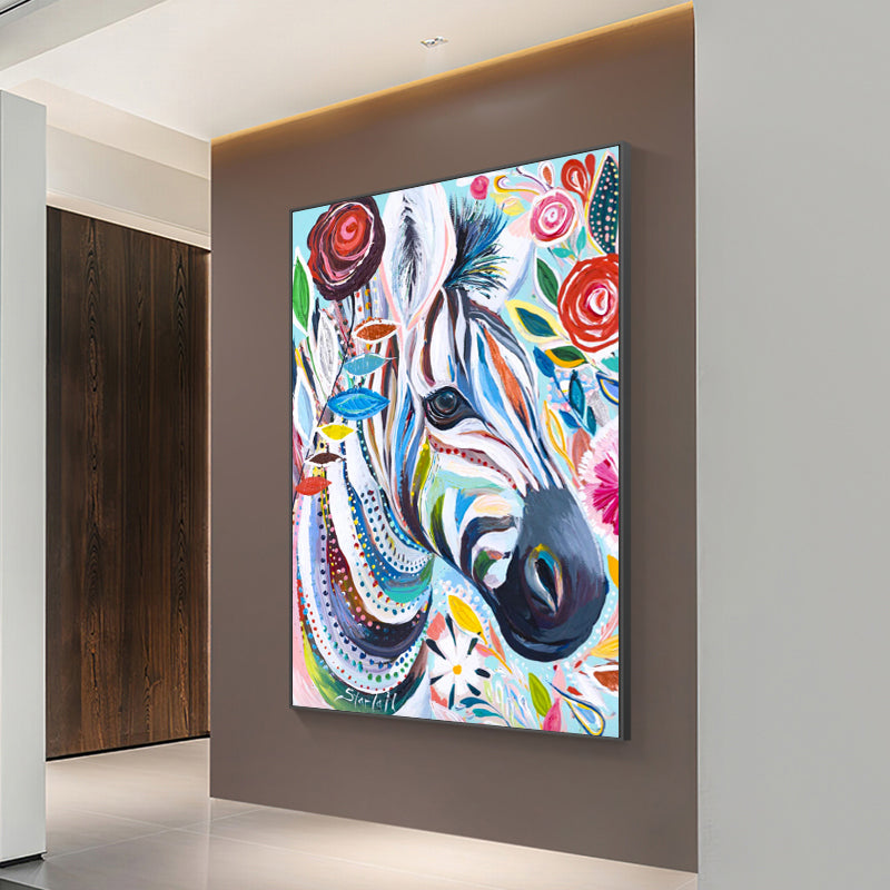 The Colored Zebra Painting