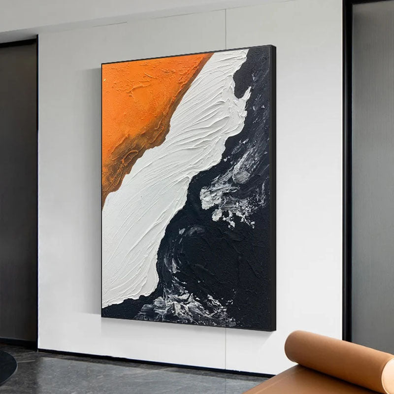 Charcoal Waves Painting