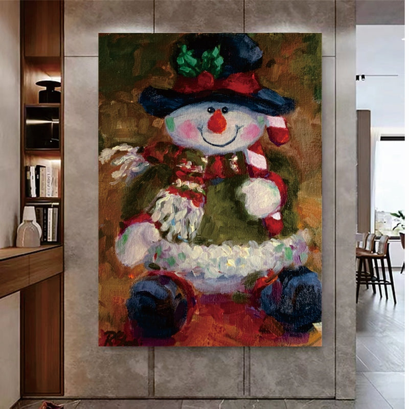 The Festive Snowman Painting