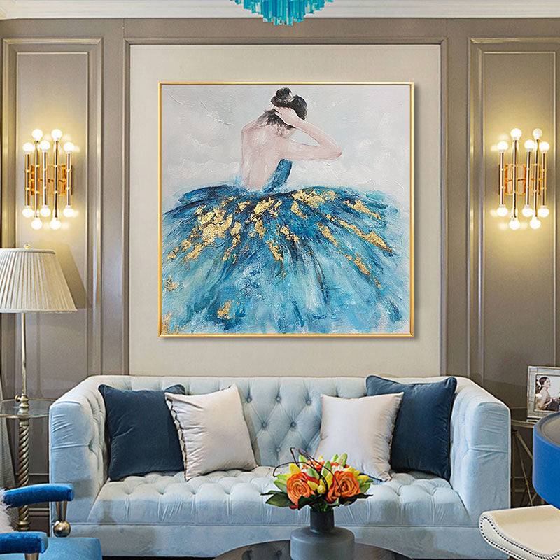 Ballerina in Blue Painting