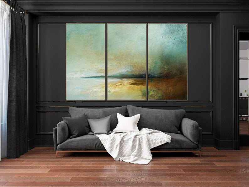 Beach at night Painting