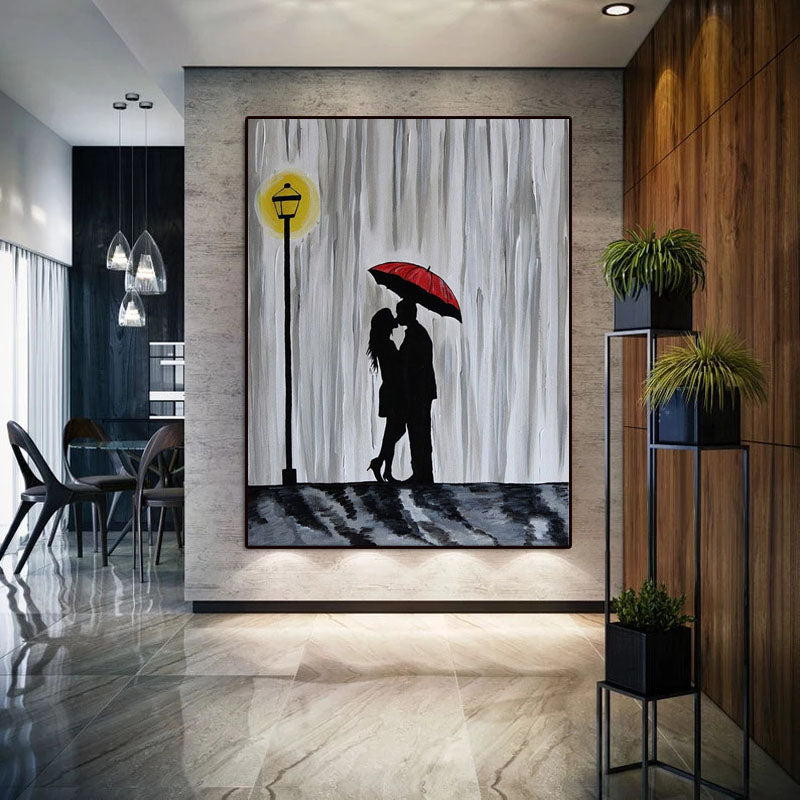 Romance in the Rain Painting