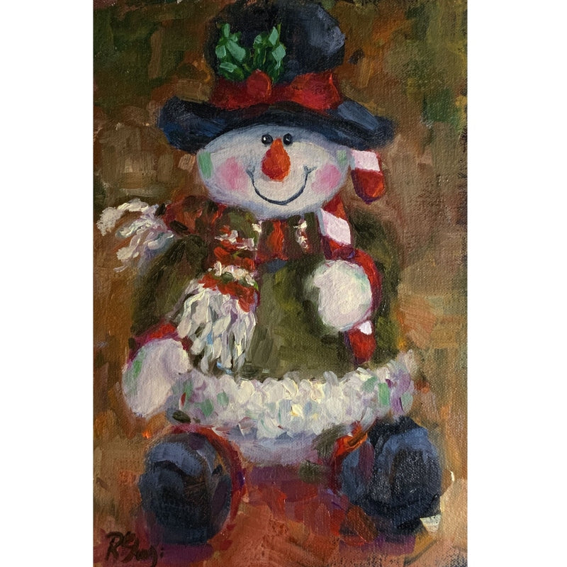 The Festive Snowman Painting