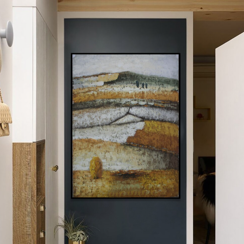 Distant Wheat Fields Painting