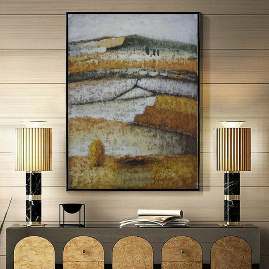 Distant Wheat Fields Painting