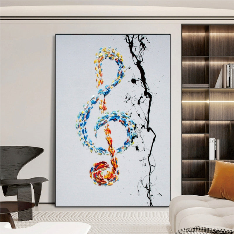 Treble Clef in Colors Painting