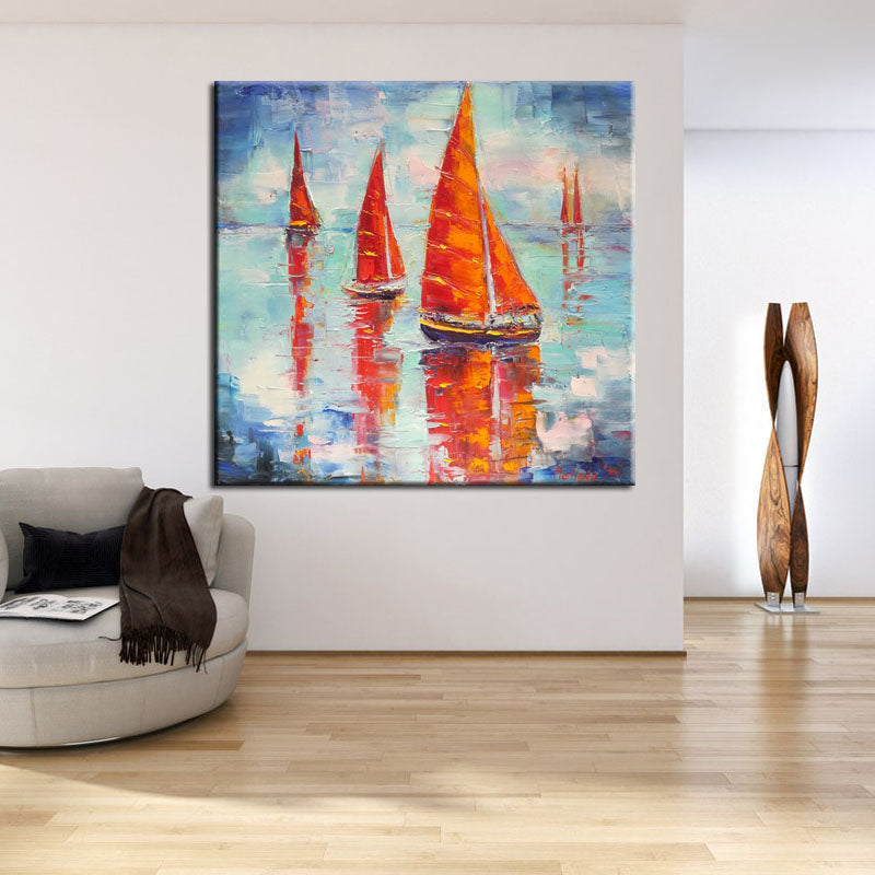Red Sailing Boats