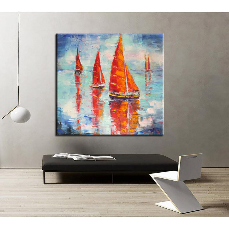 Red Sailing Boats