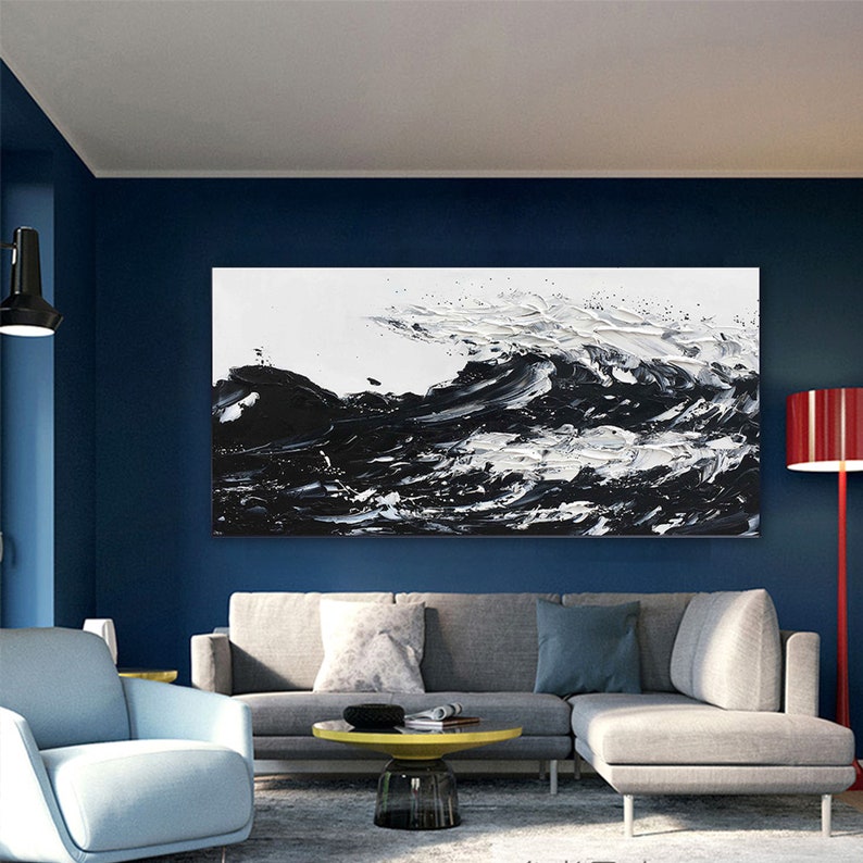 The Black Wave Painting