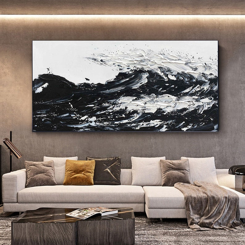 The Black Wave Painting