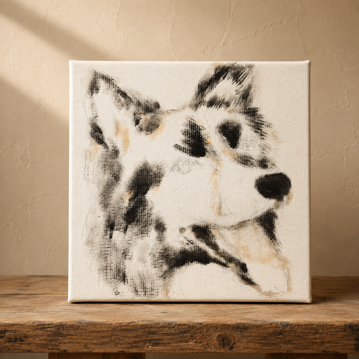 Custom mini pet oil portrait from photo — gallery image 4
