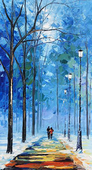 Midnight in Central Park Painting
