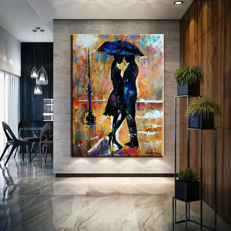 Rainy Romance Painting