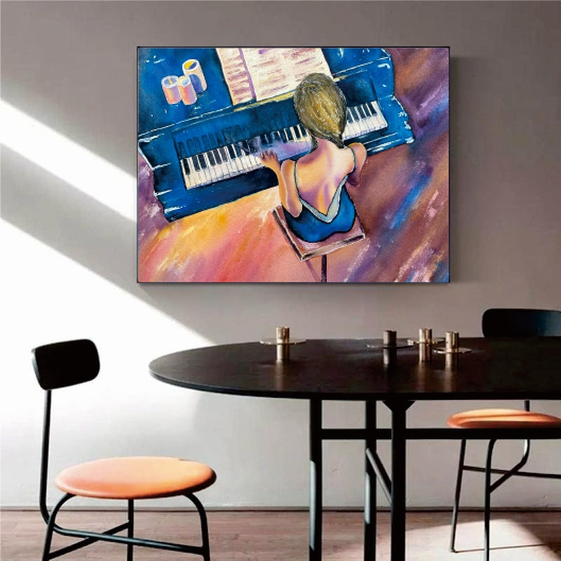 The Blue Pianist Painting