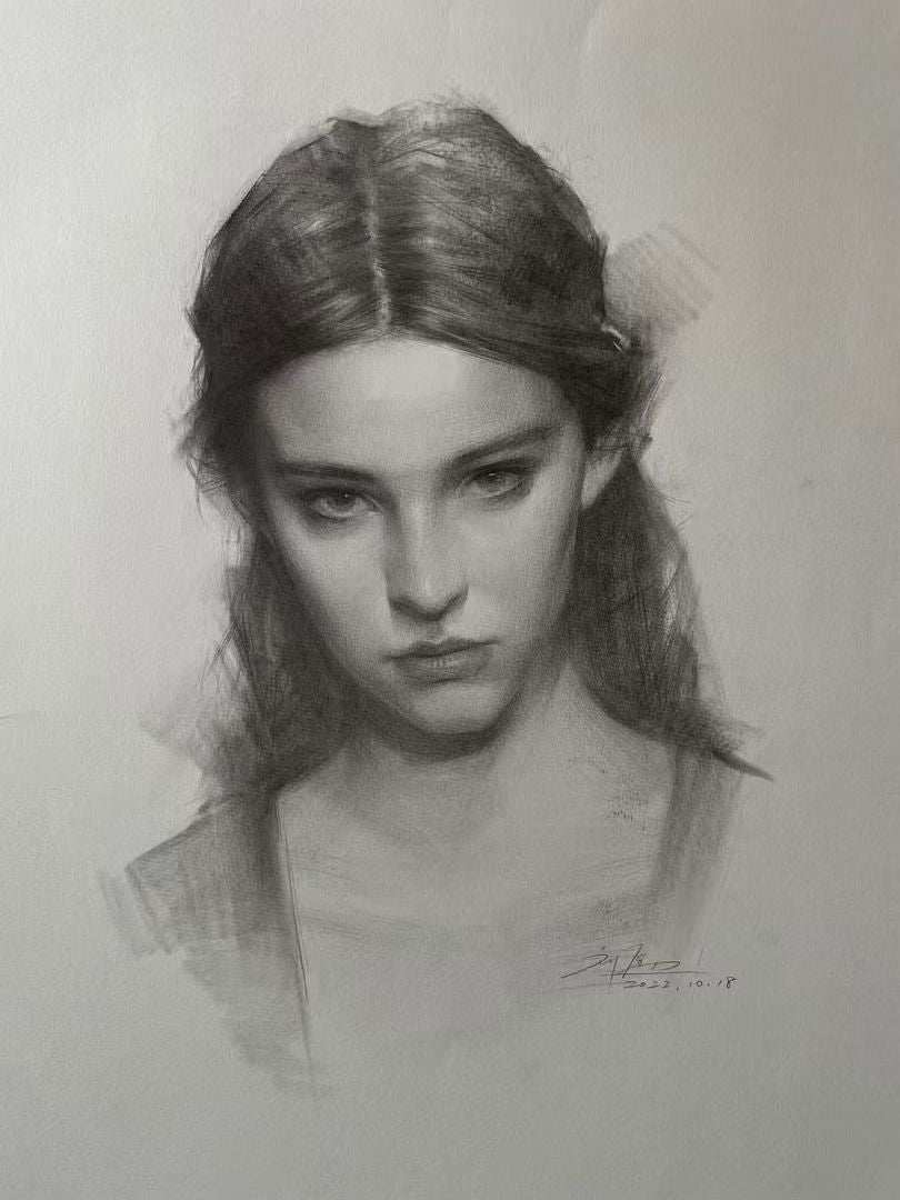Front-facing portrait of a woman by Elliot Gray