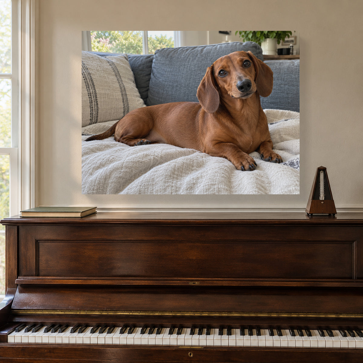 Little Legs, Big Love — Custom Dog Photo Canvas — Custom pet photo canvas in a realistic home setting, no outer frame; generated example — Image 1