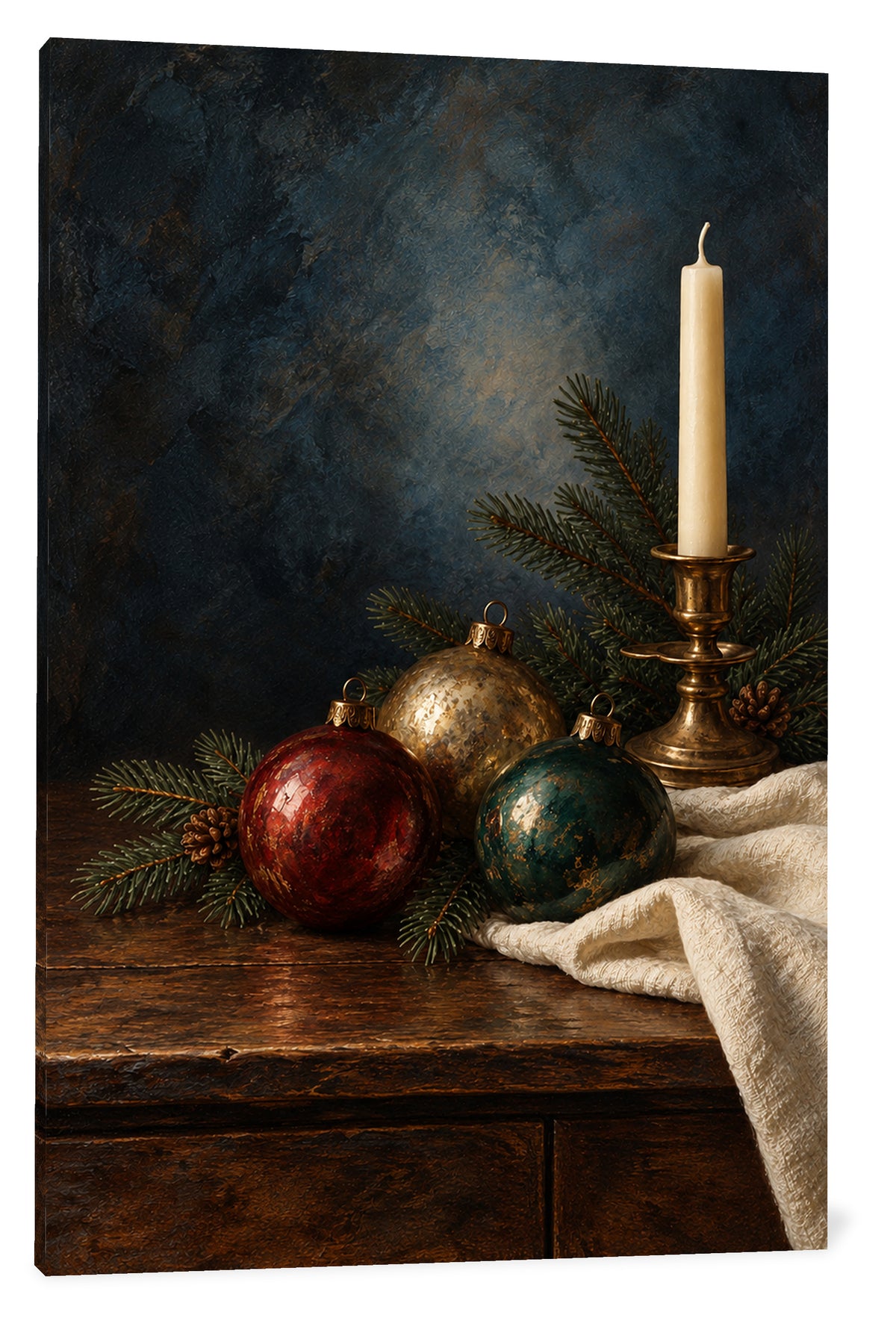 White background product view of Christmas Keepsakes Vintage Canvas Wall Art