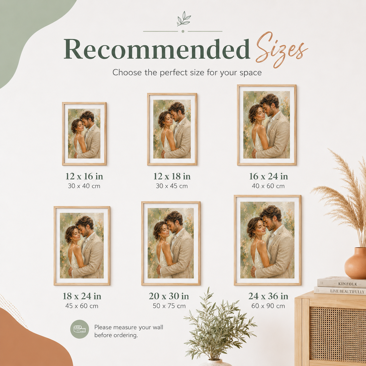 Custom portrait print large size 24x36 personalized wall art