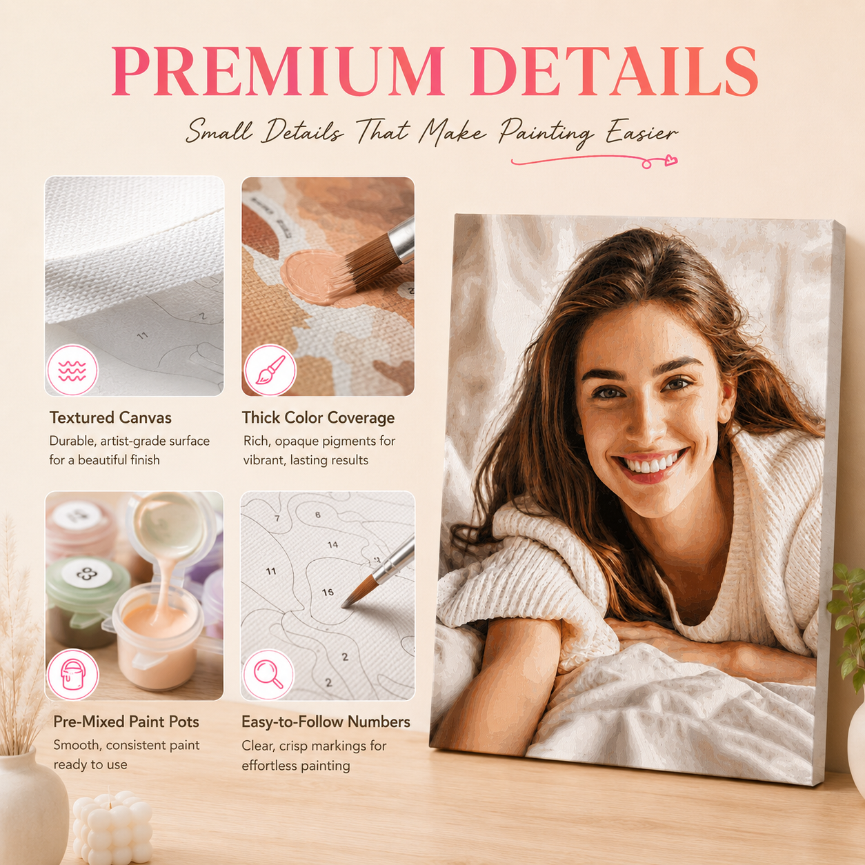 Custom paint-by-number kit details 5