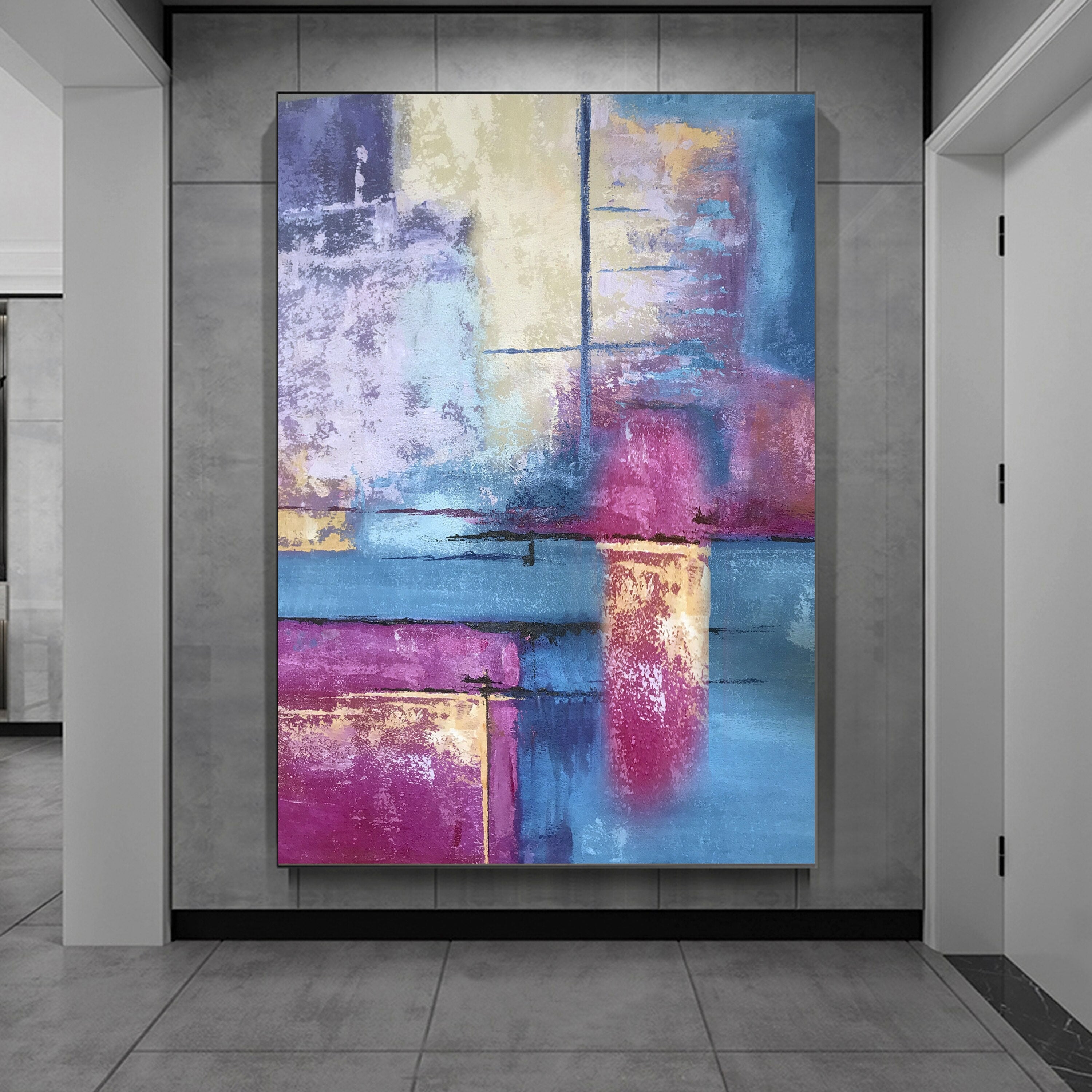 Crimson Violet Painting