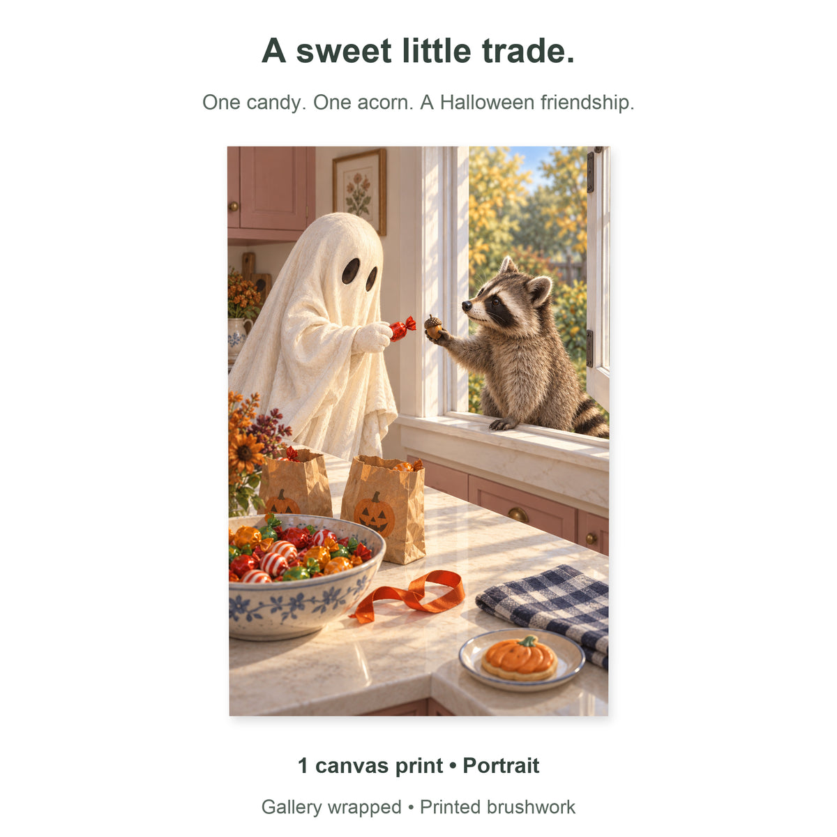 Candy for an Acorn — Halloween Canvas Wall Art — Artwork theme and included panel arrangement — image 10