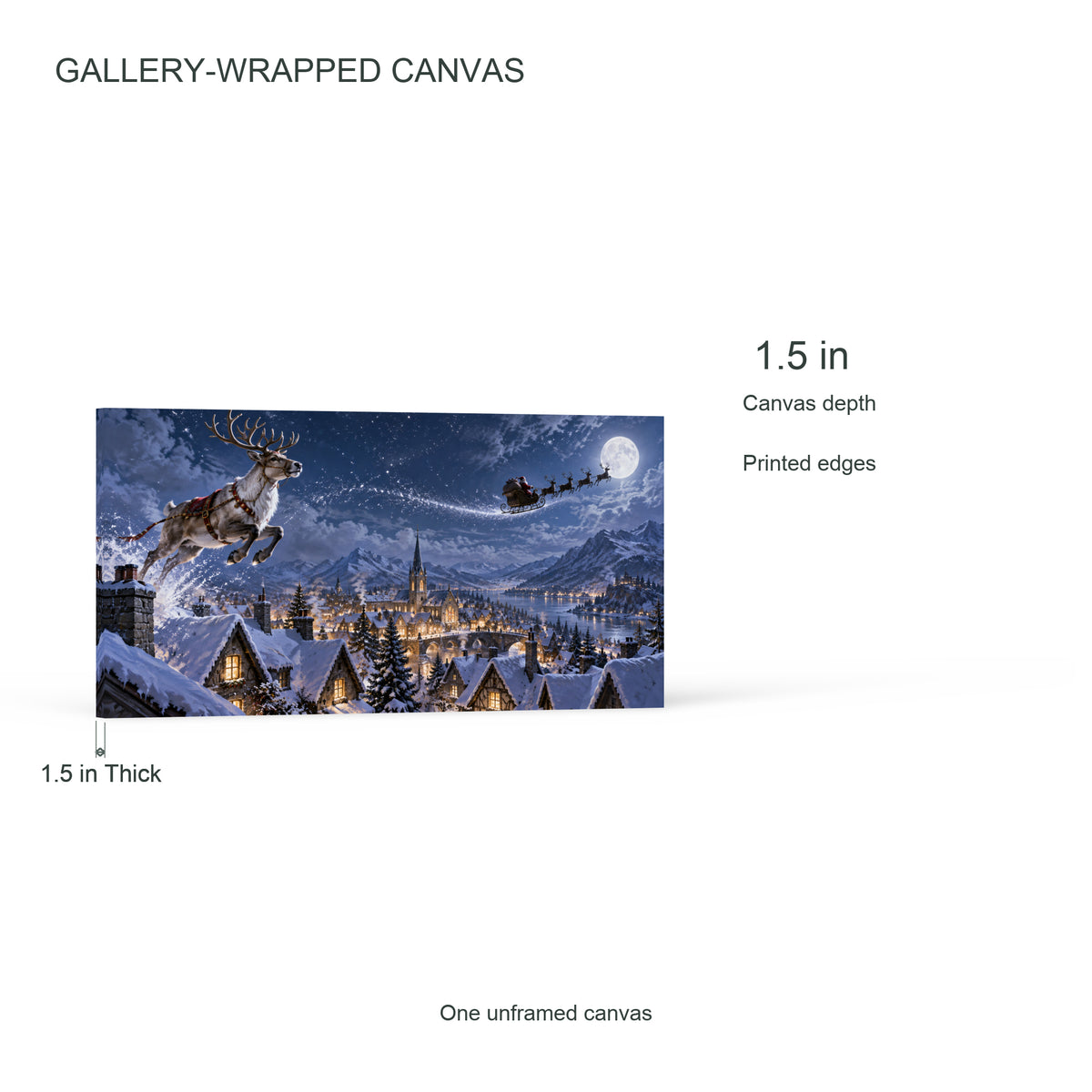 Tonight, I Lead the Way — Christmas Horizontal Canvas Wall Art, Single, Unframed — Canvas depth and printed edges