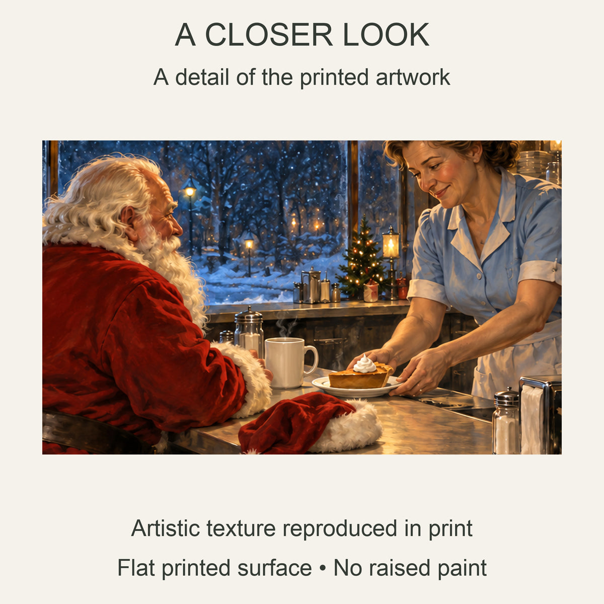 The Last Stop on Christmas Eve — Christmas Canvas Wall Art — 画芯局部细节 — Image 4