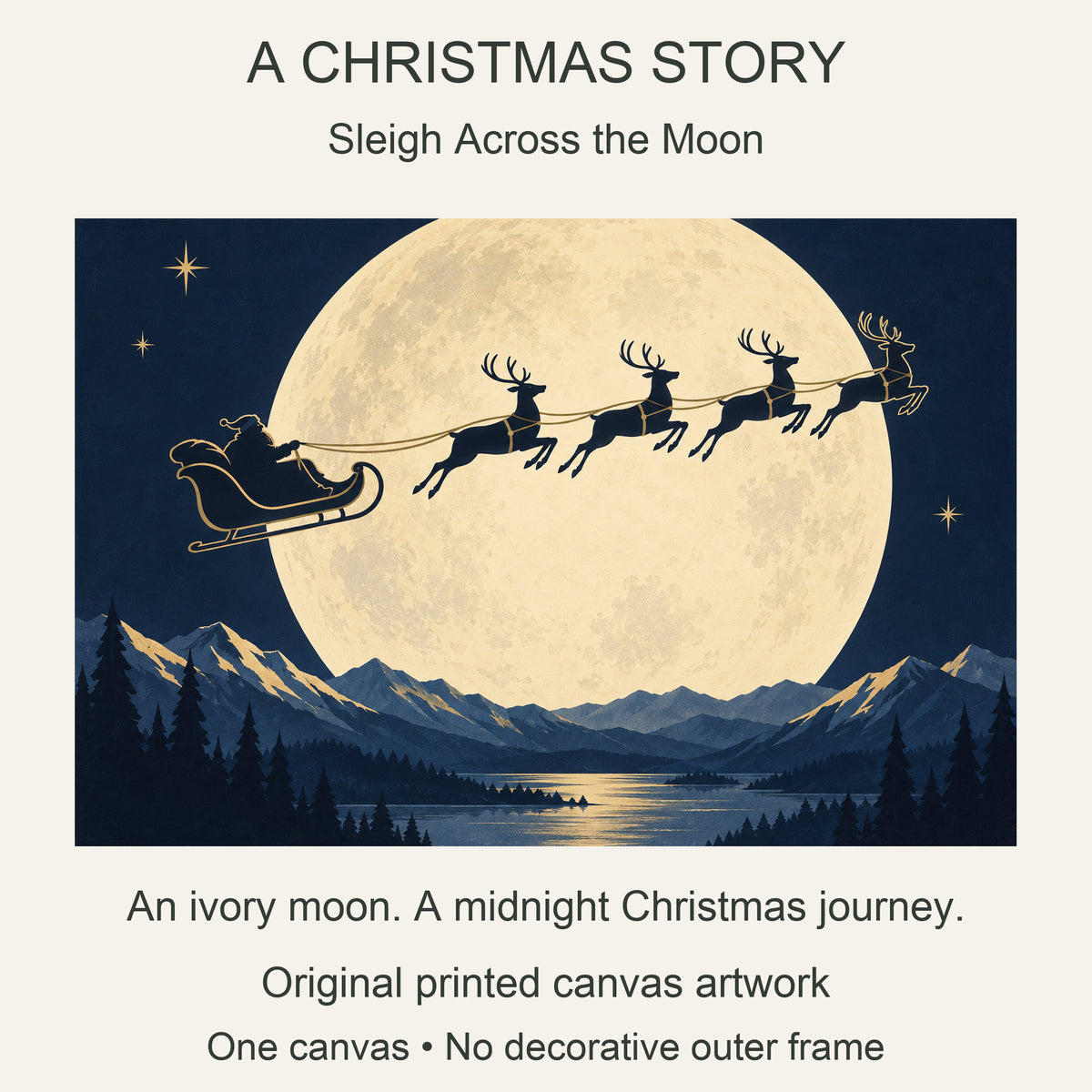 Sleigh Across the Moon — Christmas Canvas Wall Art — 主题与商品配置 — Image 8