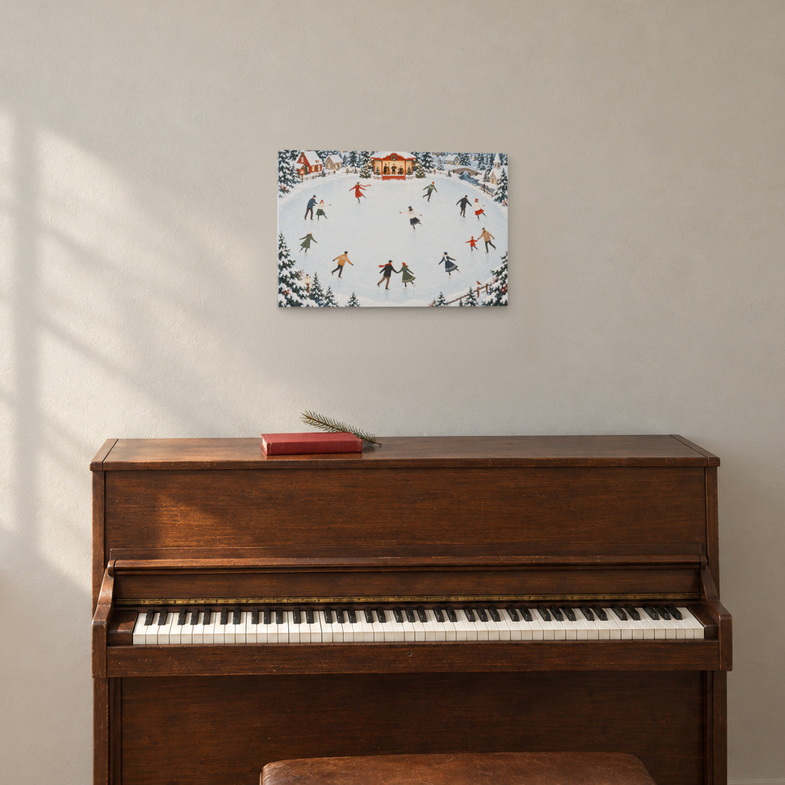Christmas Dance on Ice — Christmas Canvas Wall Art — 琴边的圣诞歌 — Image 3