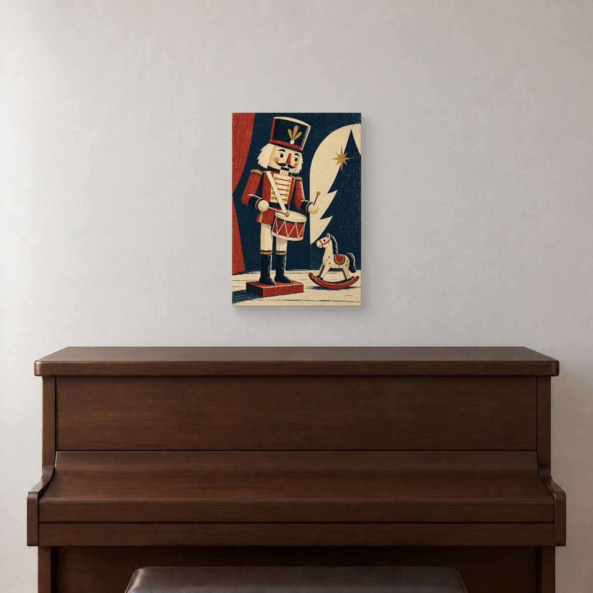 The Midnight Toy Rehearsal — Christmas Canvas Wall Art — Complete artwork in a themed lifestyle setting — Image 2