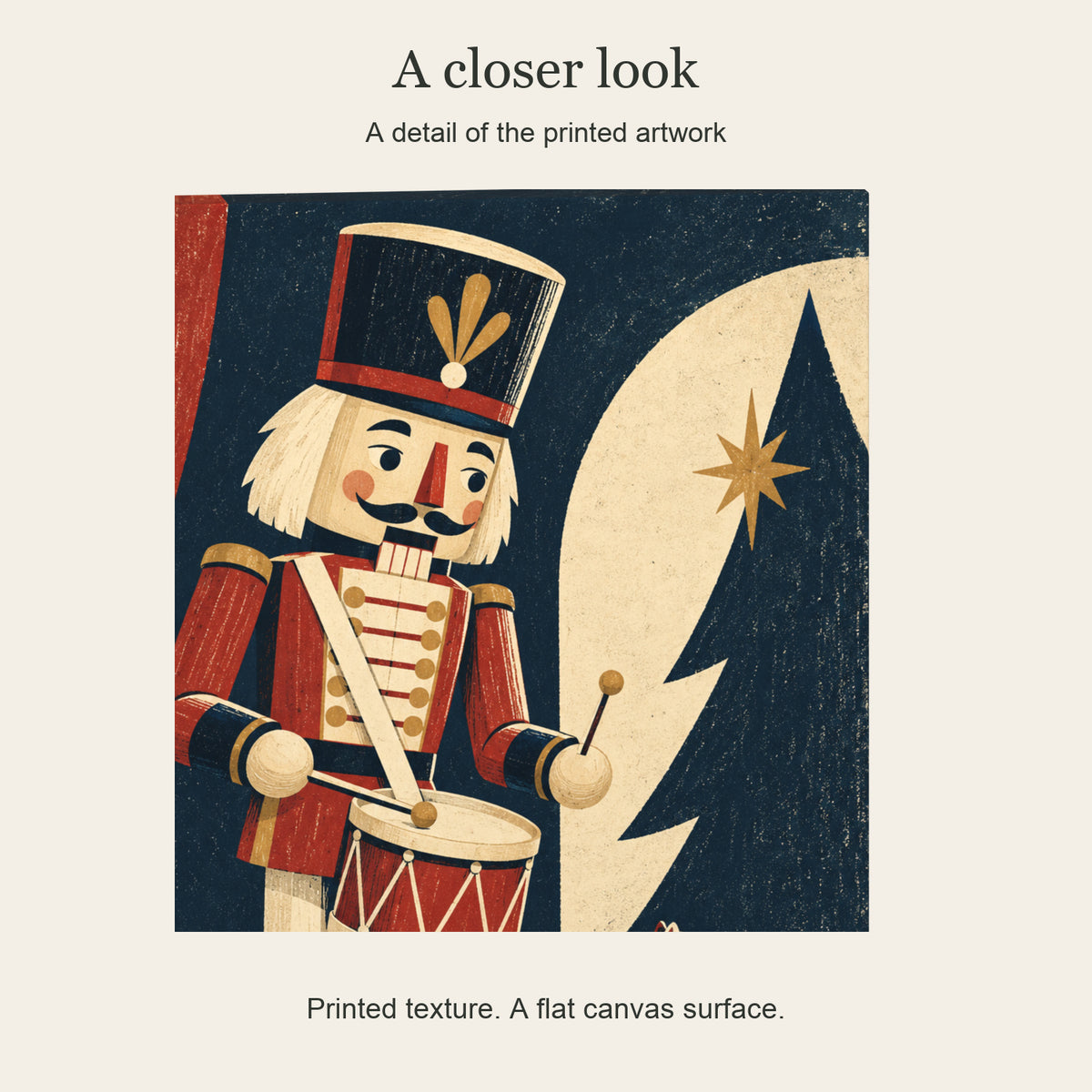 The Midnight Toy Rehearsal — Christmas Canvas Wall Art — Close-up of the printed artwork — Image 4