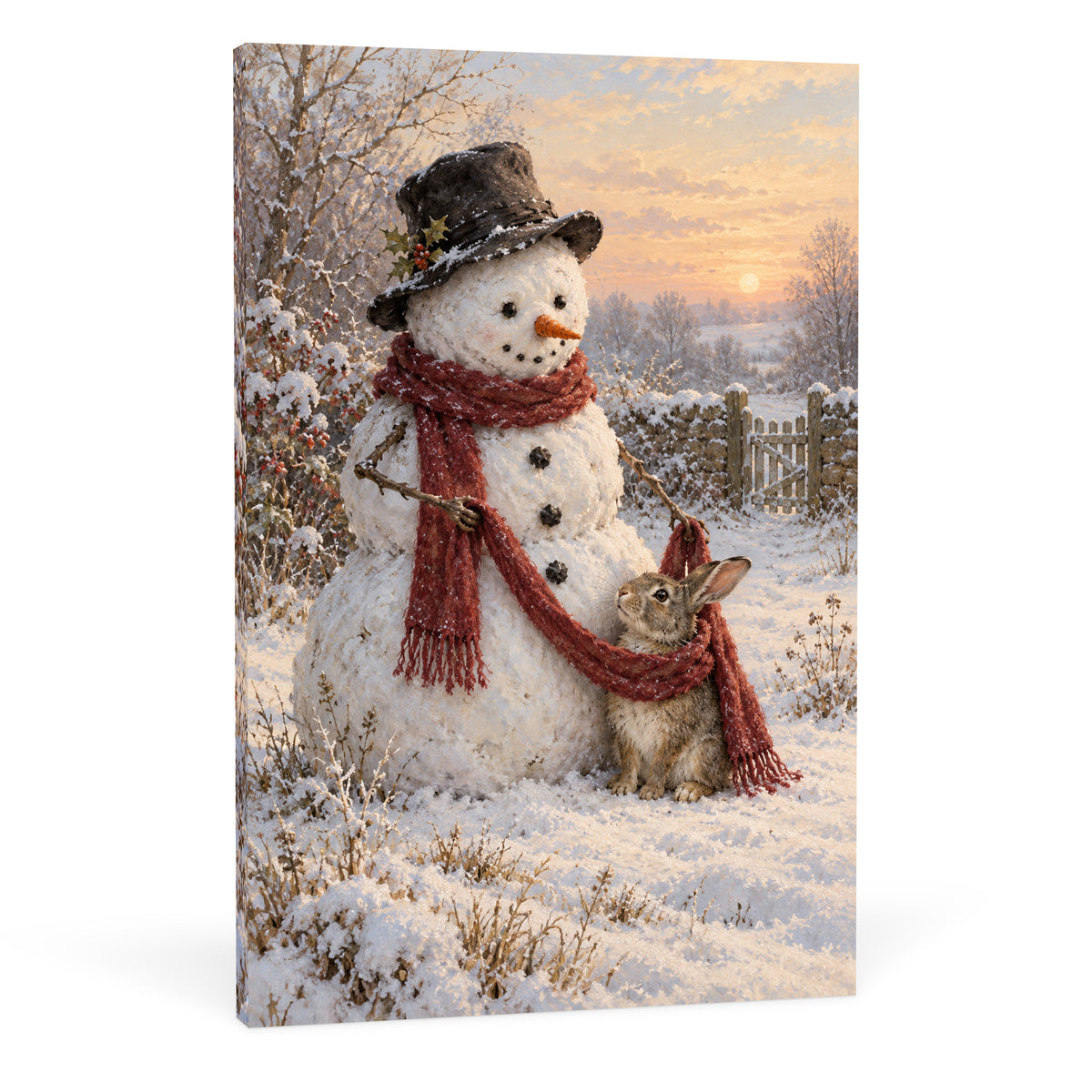 A Scarf for the Smallest Guest — Christmas Canvas Wall Art — Complete canvas on white, separate Amazon image — Image 9