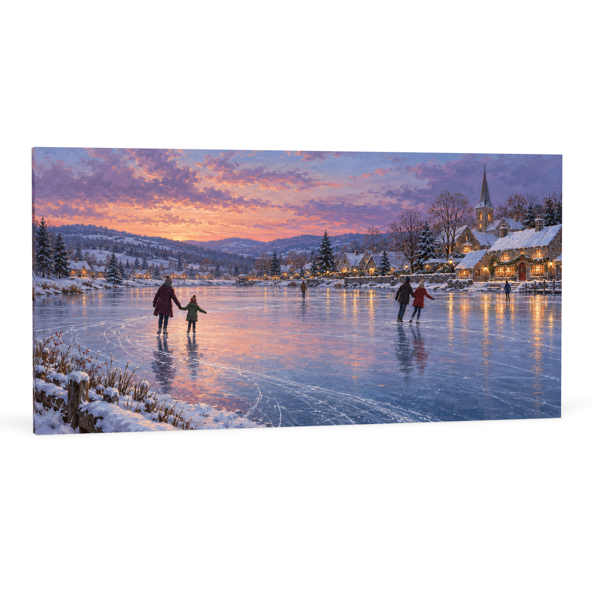 The Last Christmas Waltz on Ice — Christmas Canvas Wall Art — Complete canvas on white, separate Amazon image — Image 9