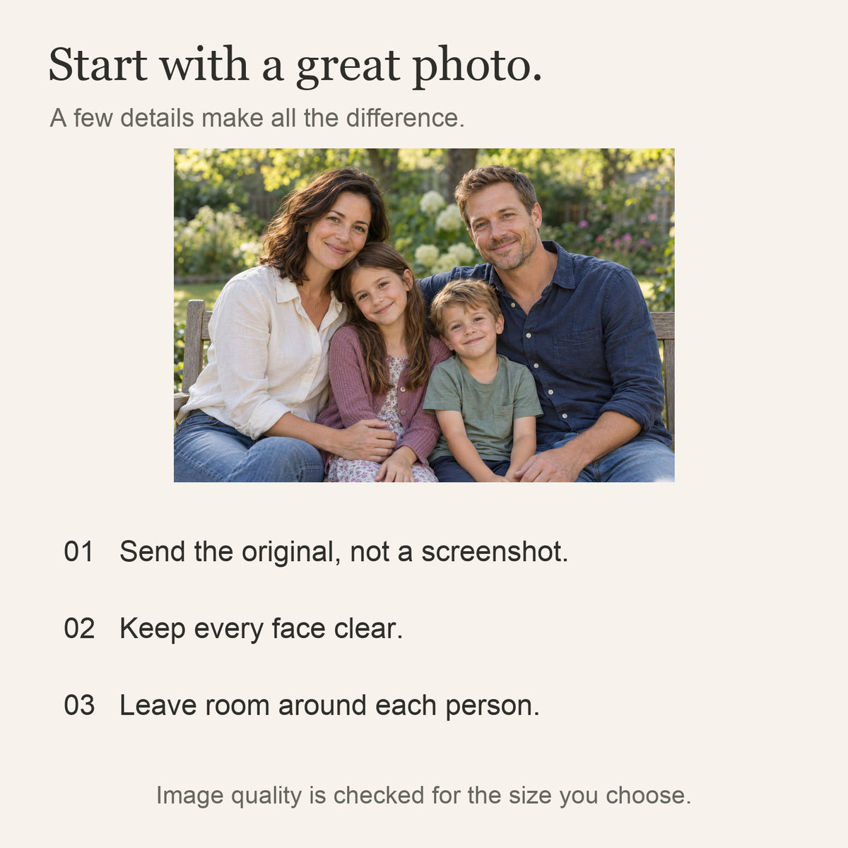 Personalized Family Photo Canvas — Your Photo, Printed in the USA — Original photo submission guidance — Image 9