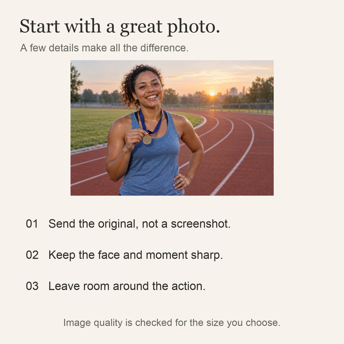 Personalized Sport Photo Canvas — Your Photo, Printed in the USA — Original photo submission guidance — Image 9