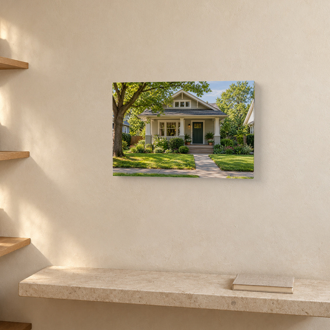 Personalized First Home & House Photo Canvas — Photo canvas in a second room setting — Image 3