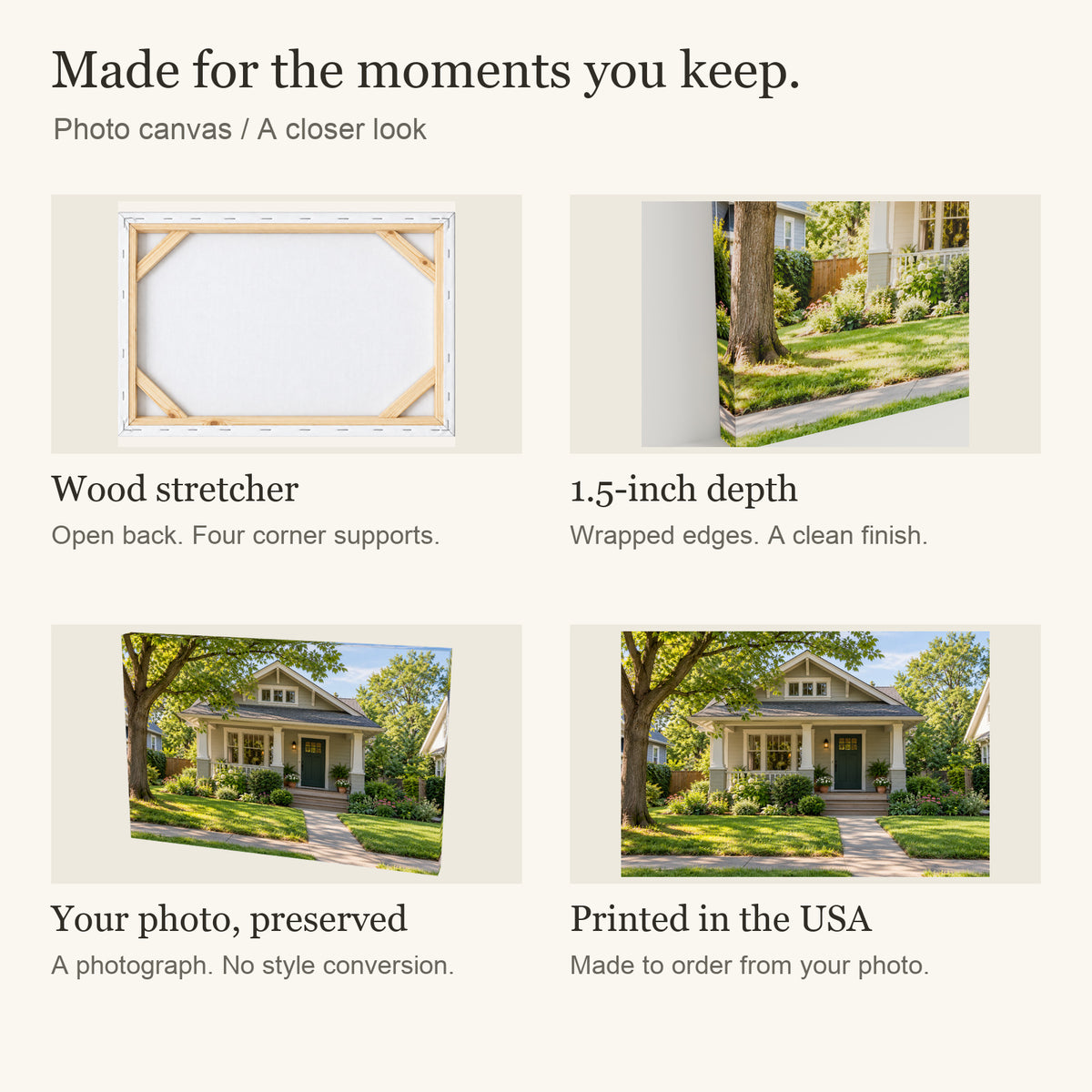 Personalized First Home & House Photo Canvas — Photo canvas materials and features — Image 5