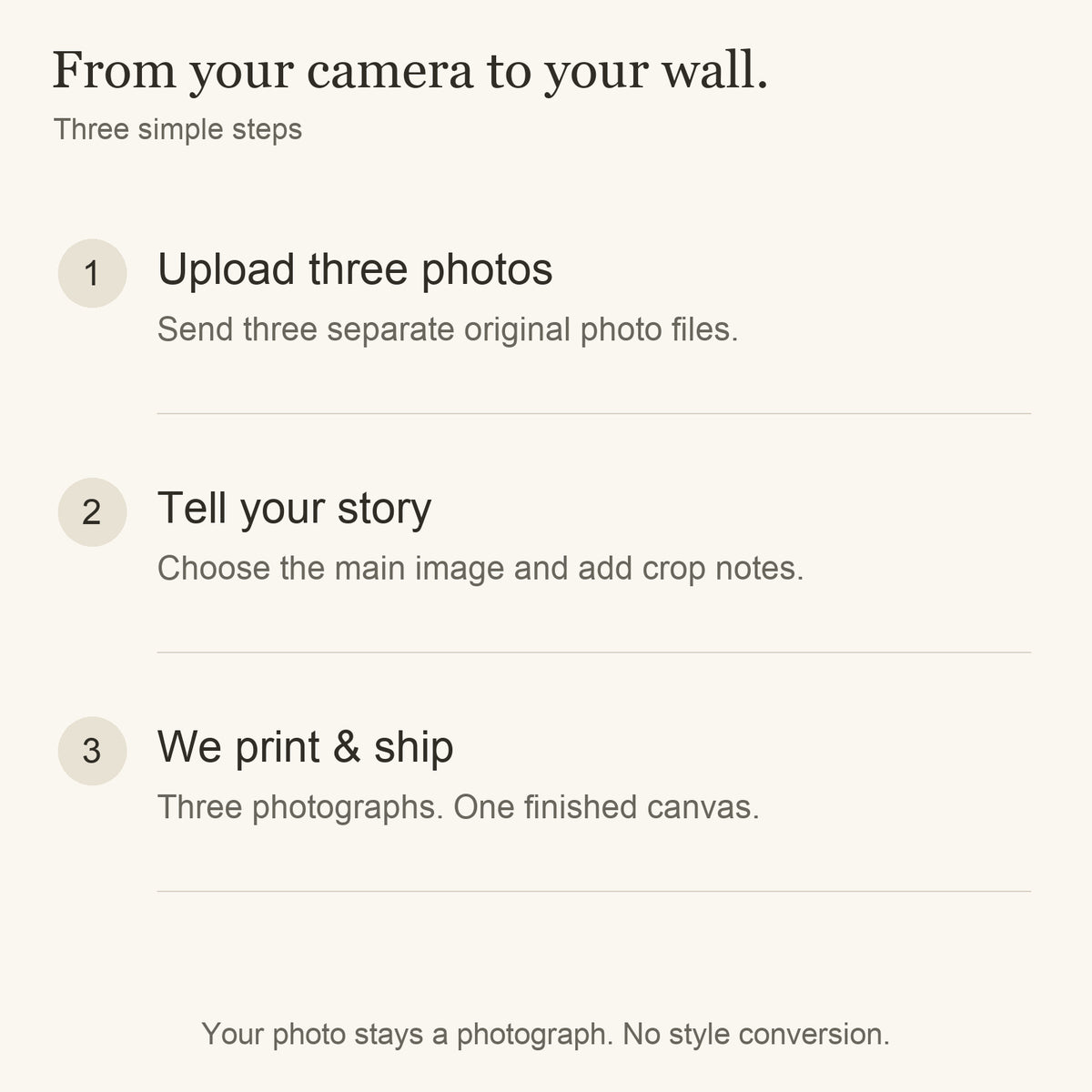 Personalized Three Photo Collage Canvas — How to upload and customize — Image 8