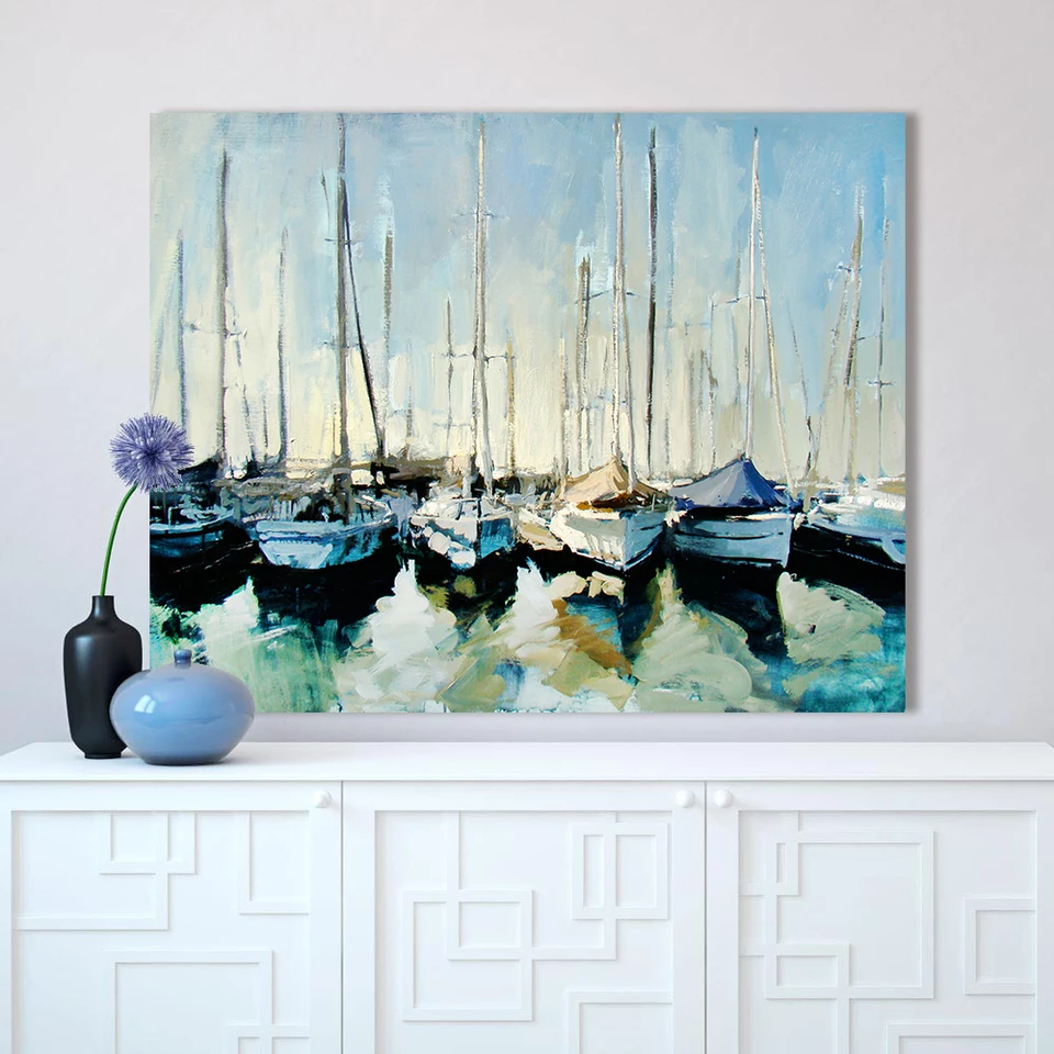 Resting Sailboats Painting