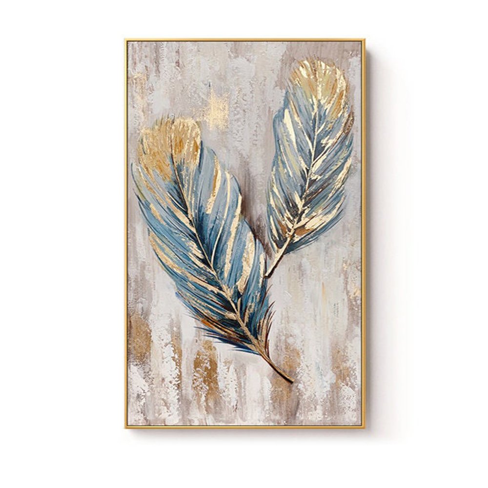 Golden Blue Feathers