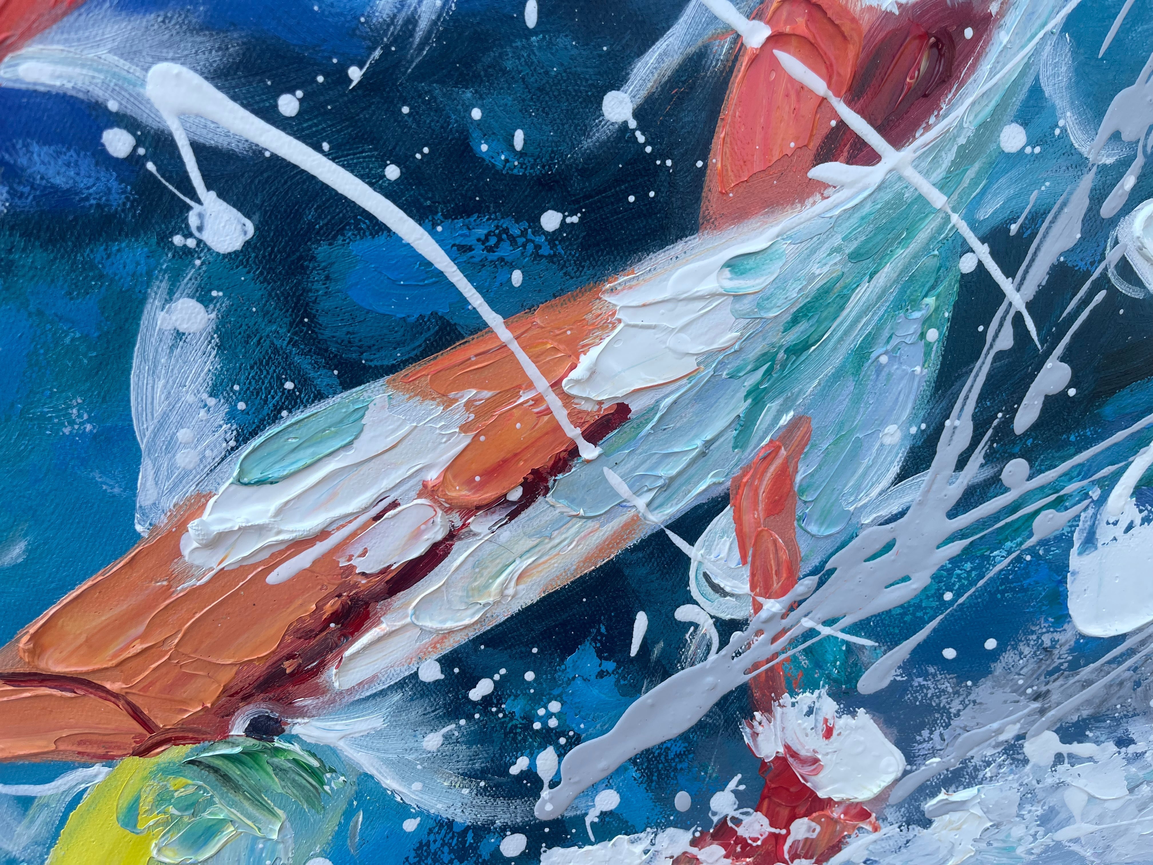 Dance of the Koi Painting